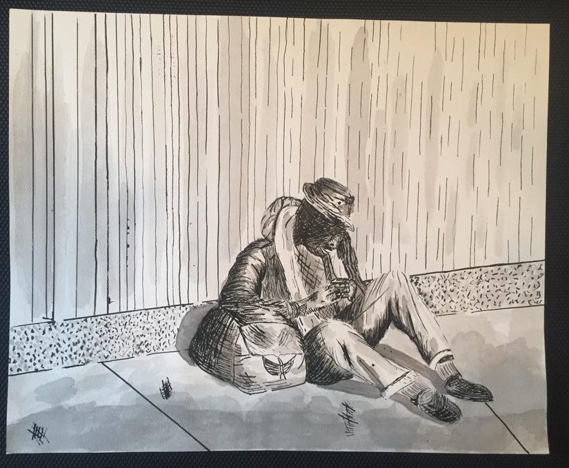 Pen and ink. Mollie Barnes.